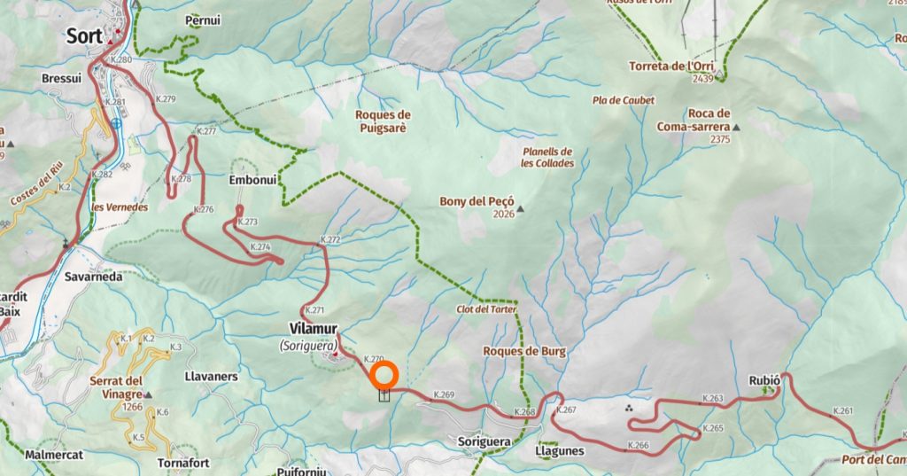 mapa localitzacio bunquers Vilamur